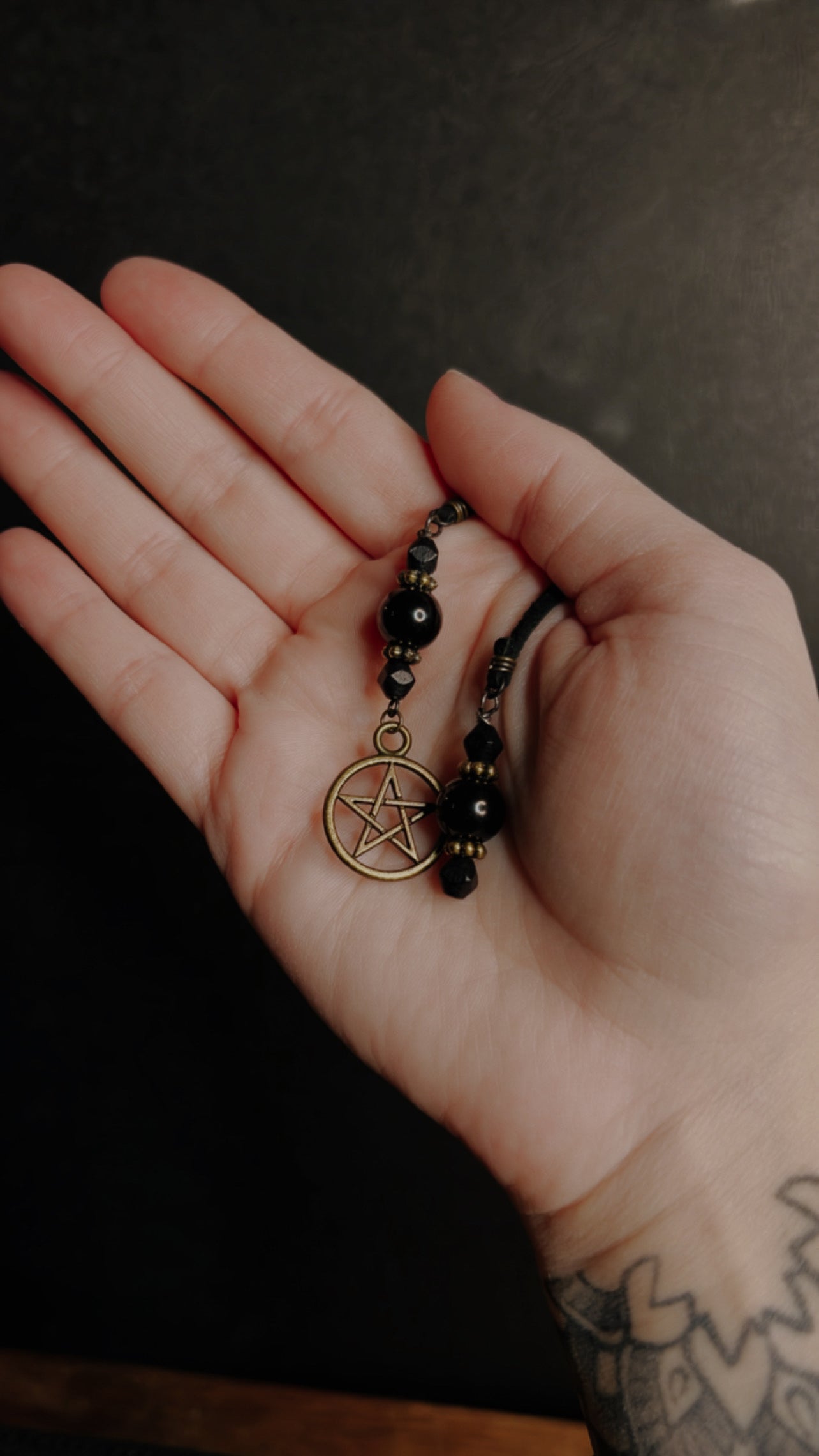 Black Obsidian Pentacle Bookmark