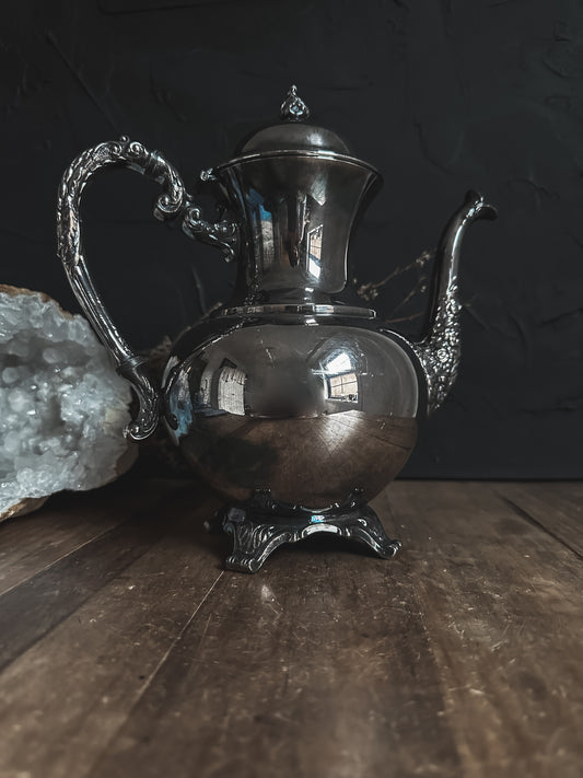 Antique Silver Plated Teapot perfect for your Witchy Kitchen.