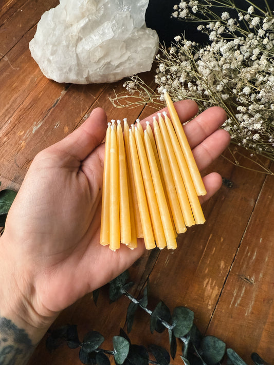Beeswax Birthday Candles - Hand Dipped Beeswax Candles - Celebration Candles - Ritual Tools - Witchy Decor