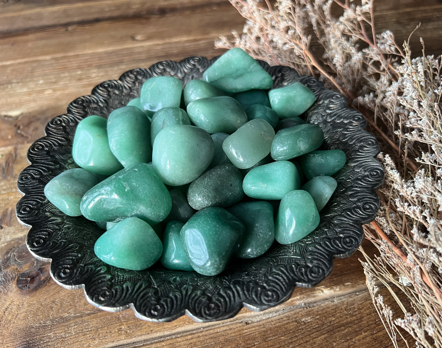 Green Aventurine Tumbled Stone Pebbles - Polished Green Aventurine Crystal - Large Tumbled Green Aventurine