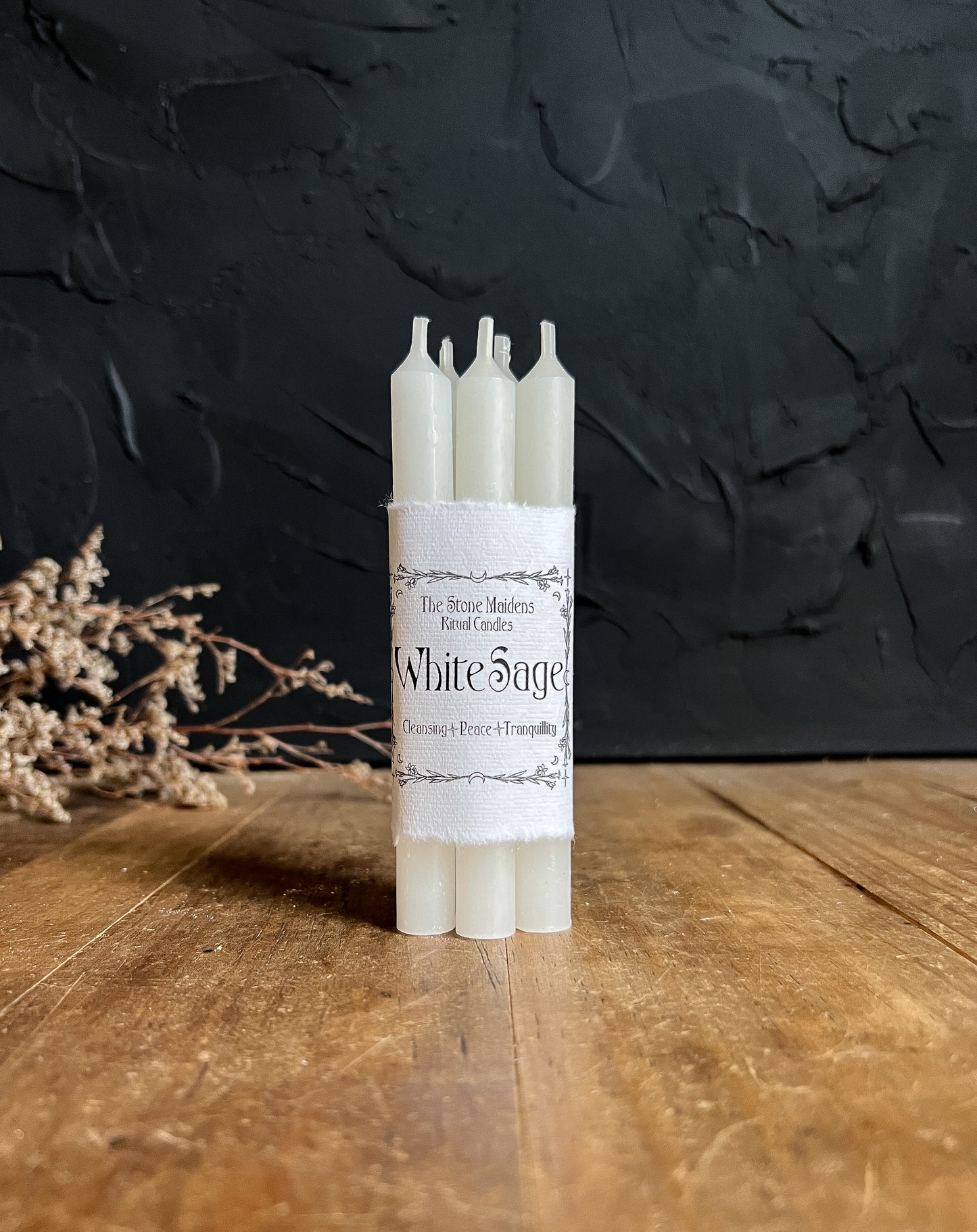 White Sage Spell Candles - 5" Chime Candles