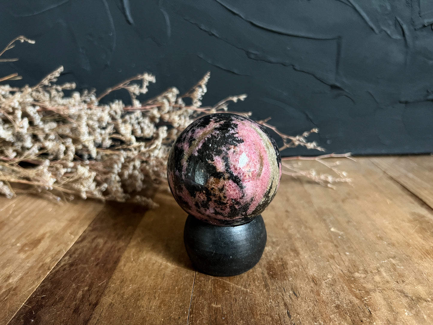 Dark Rhodonite Sphere - 01