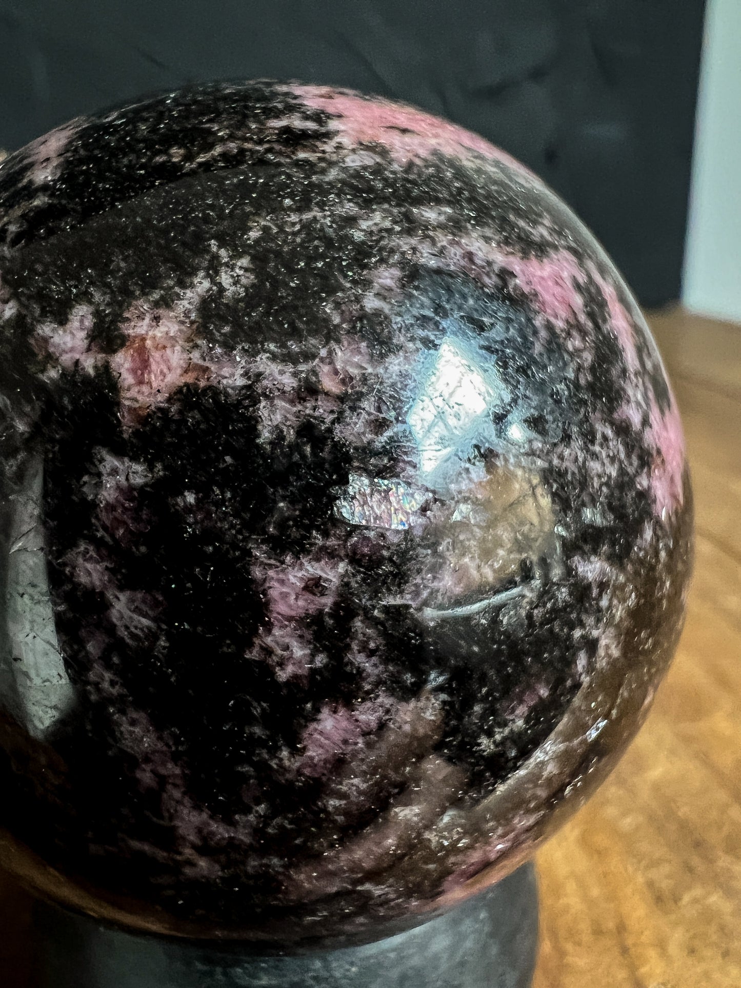 Dark Rhodonite Sphere - 01