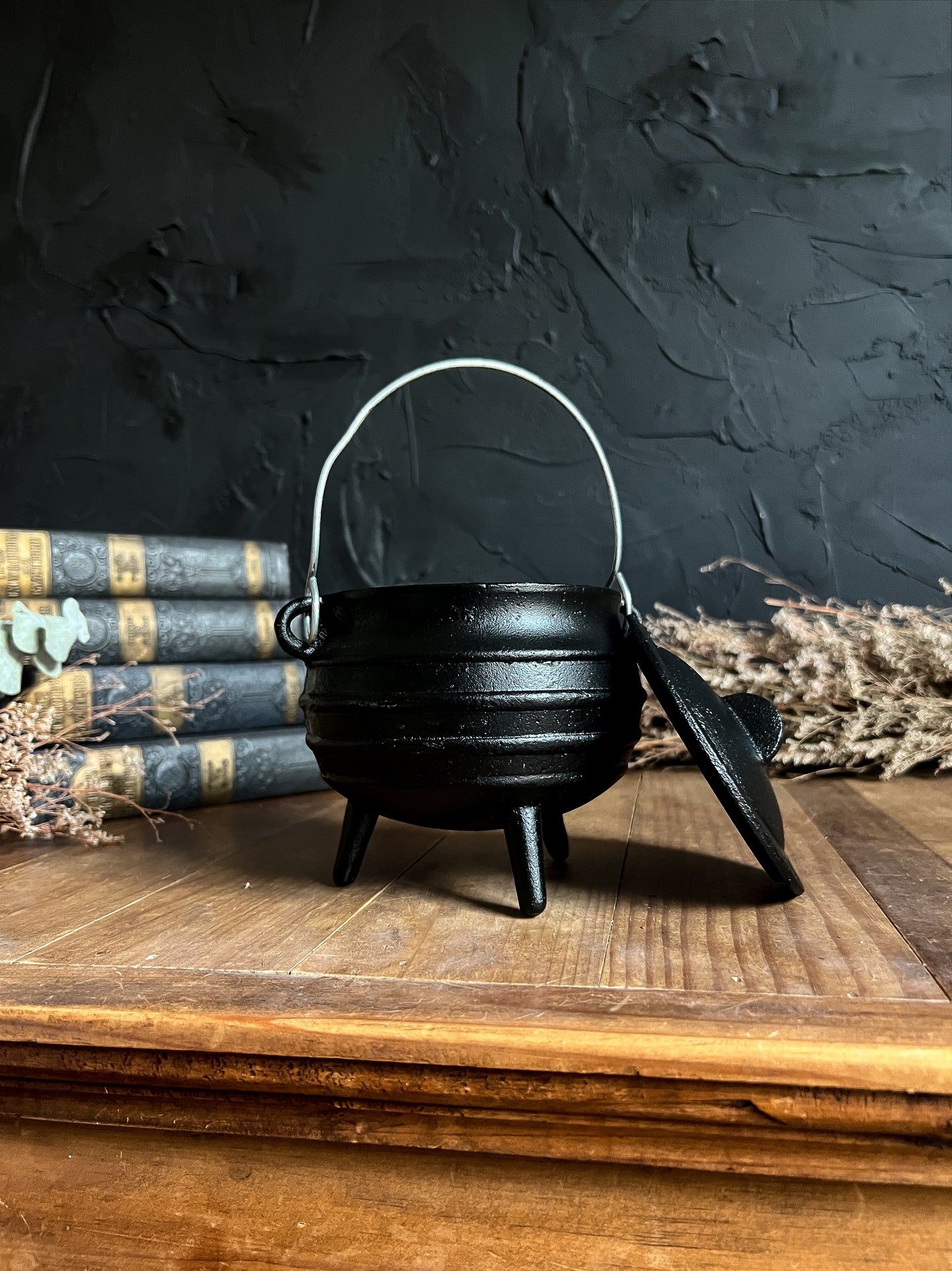 Black Cast Iron Cauldron