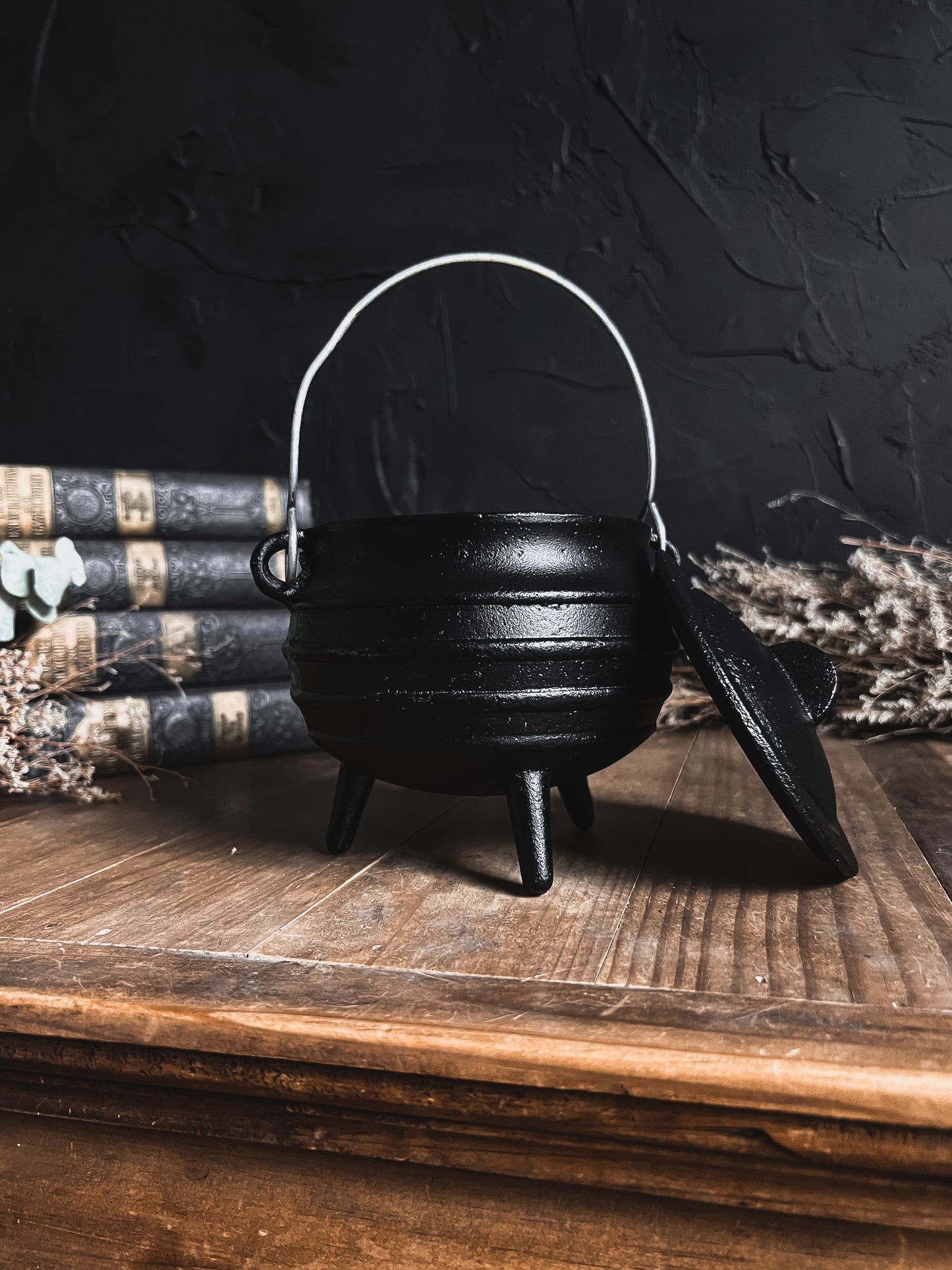 Black Cast Iron Cauldron