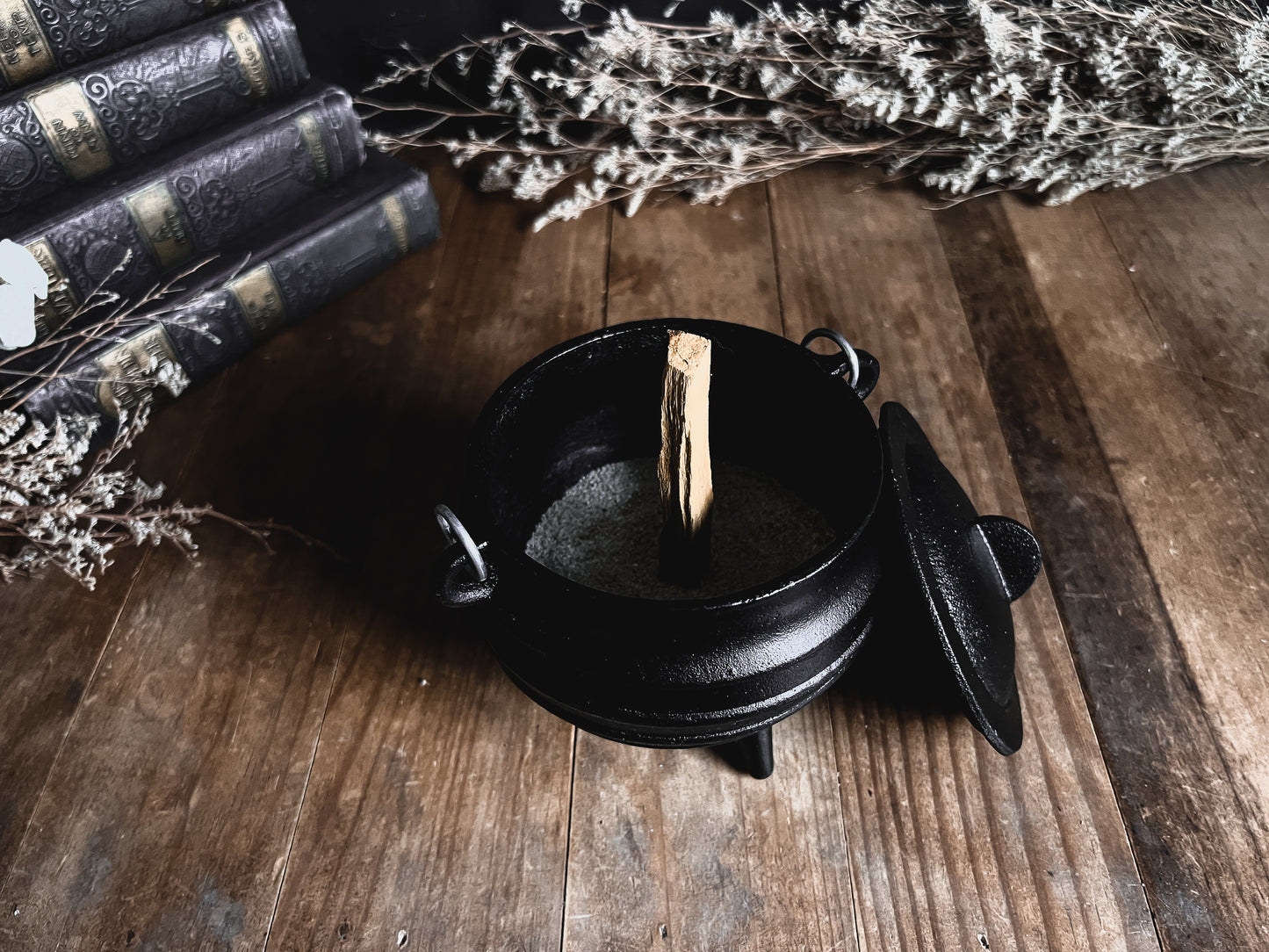 Black Cast Iron Cauldron