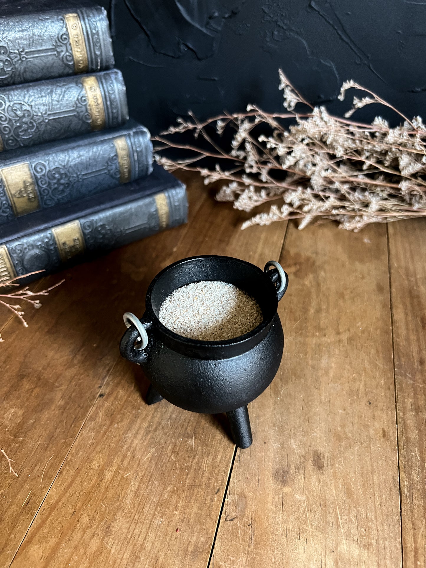 Small Black Cast Iron Cauldron