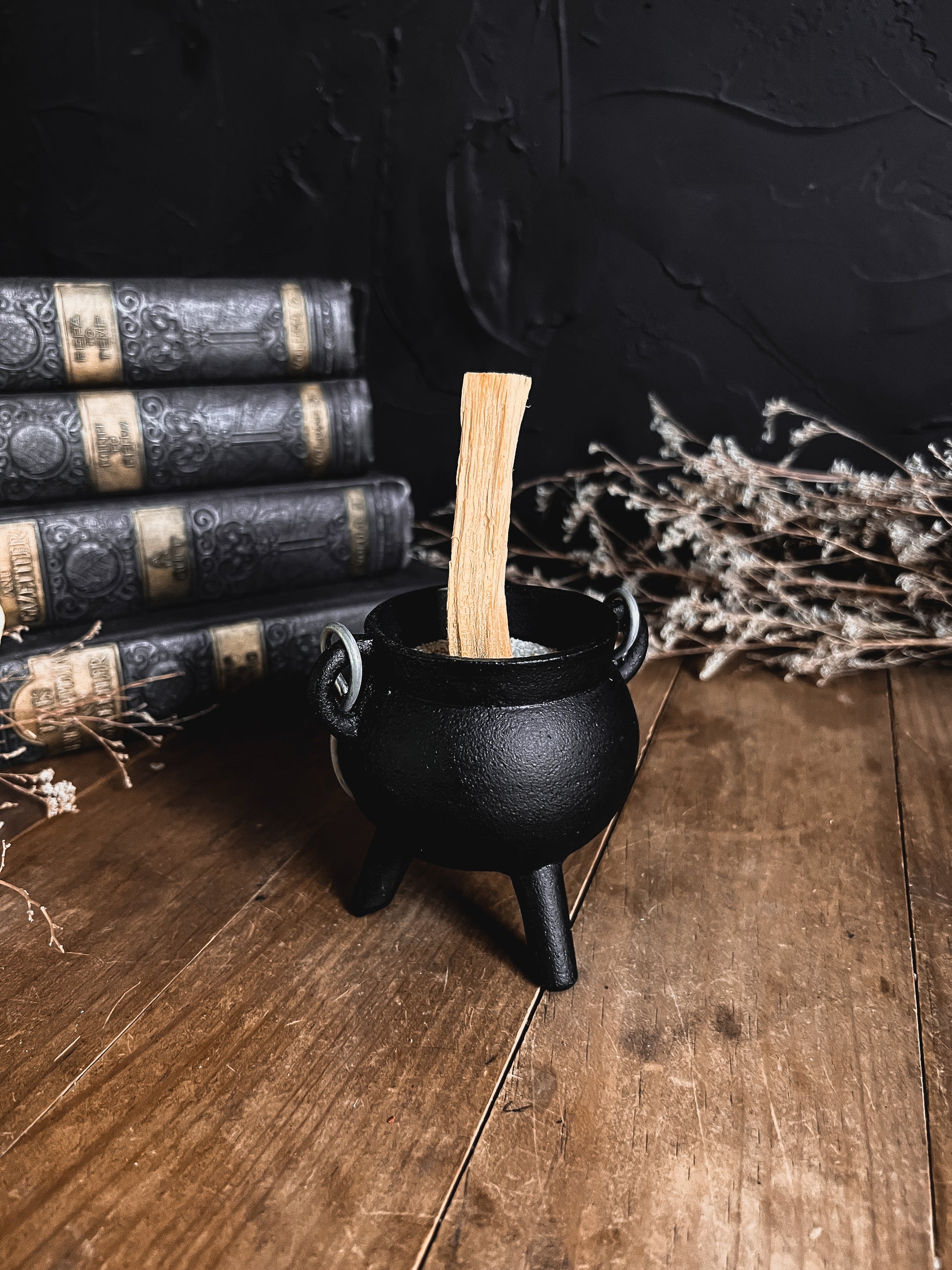 Small Black Cast Iron Cauldron, an indispensable tool for any altar or ritual space.
