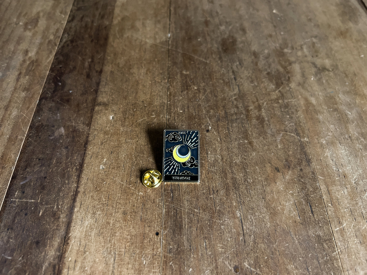 The Moon Tarot Card Enamel Pin