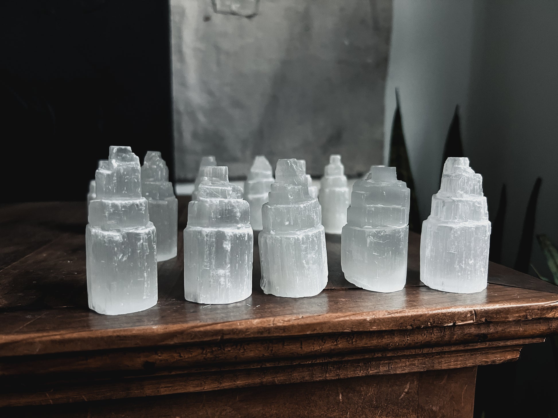the stone maidens offering witchy decor or healing crystals.