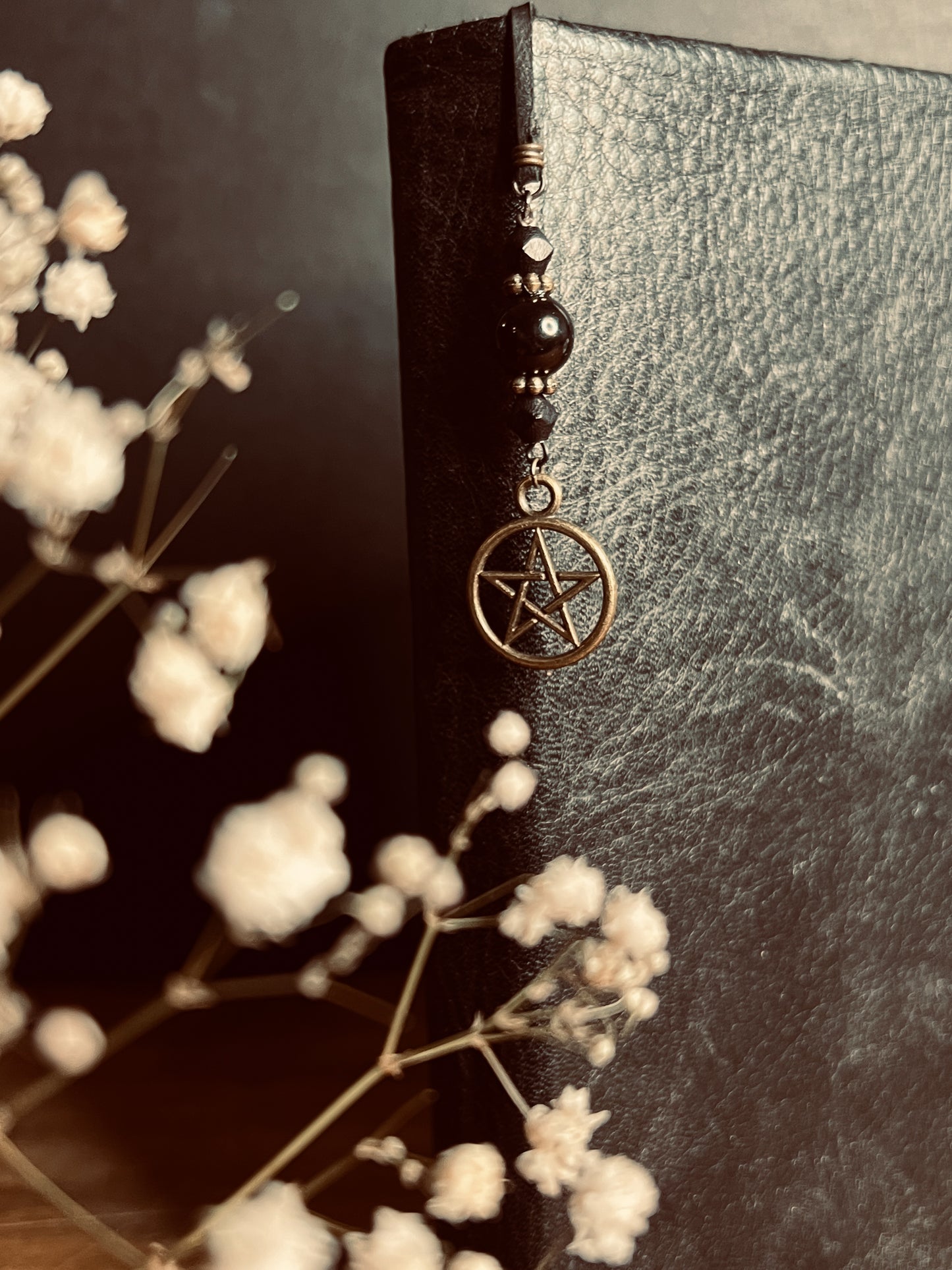 Black Obsidian Pentacle Bookmark