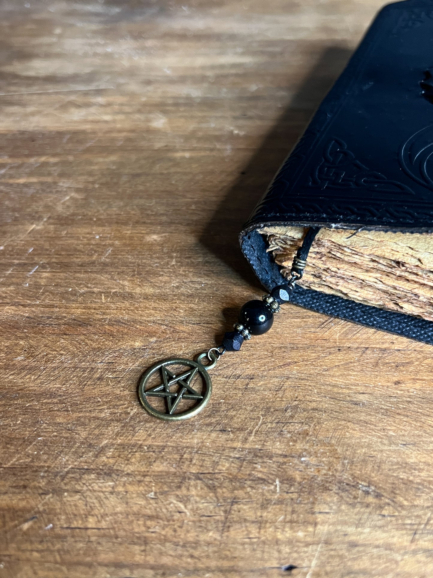 Black Obsidian Pentacle Bookmark