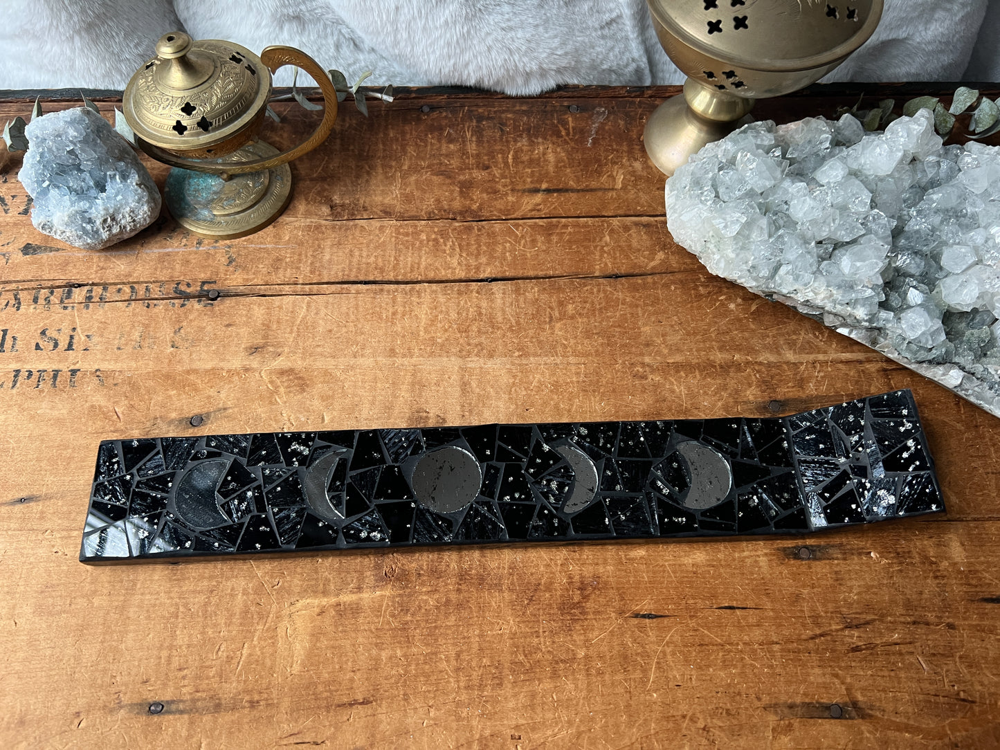 Mosaic Moon Phase Incense Holder