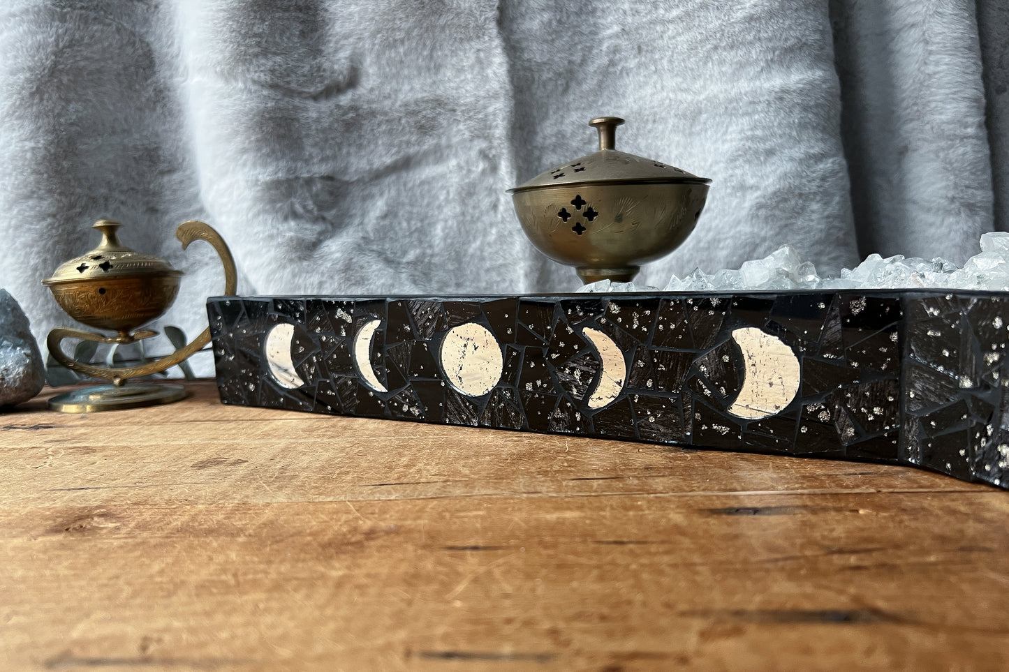 Mosaic Moon Phase Incense Holder