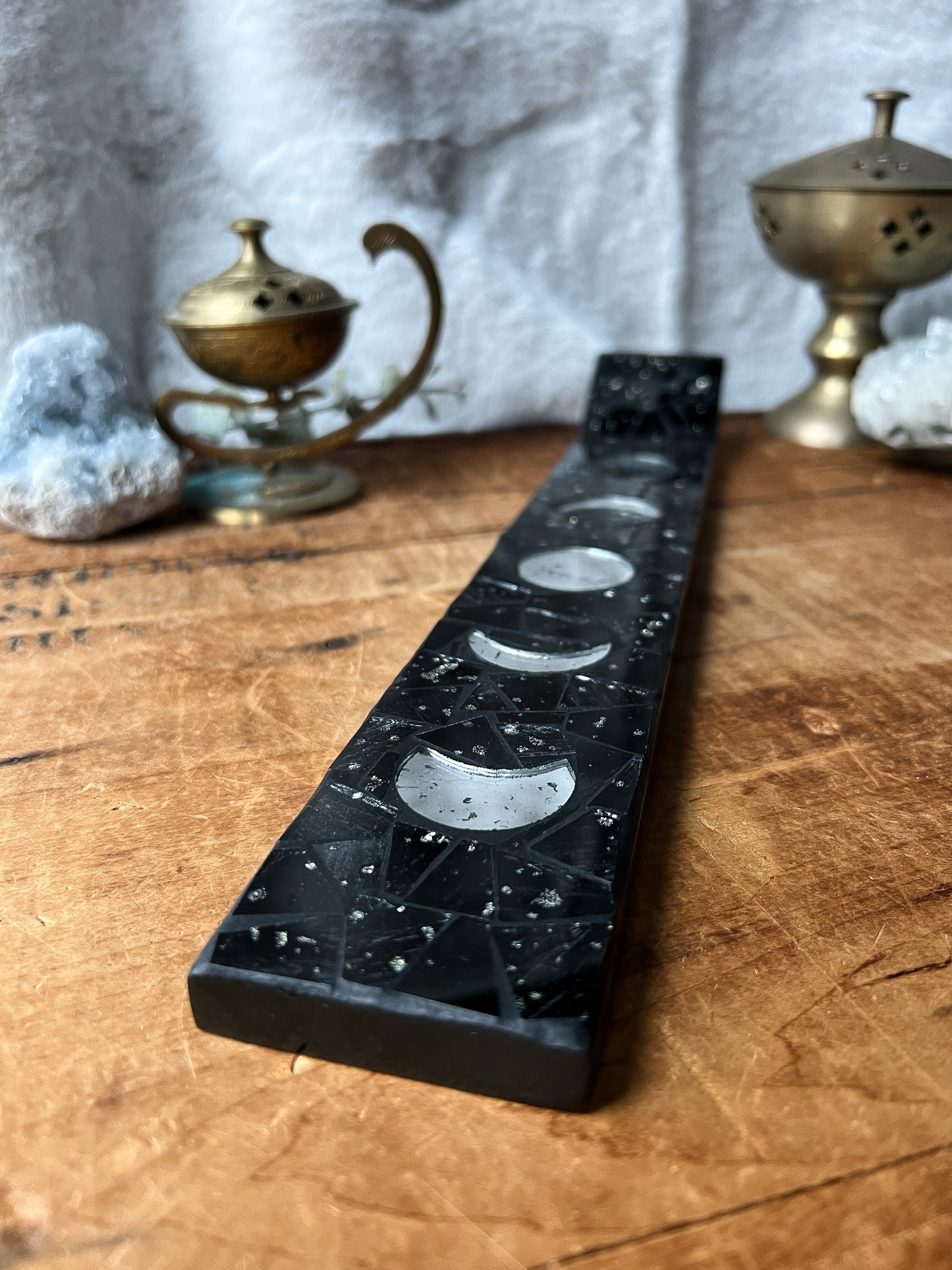 Mosaic Moon Phase Incense Holder