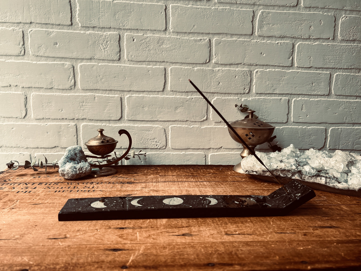 Mosaic Moon Phase Incense Holder