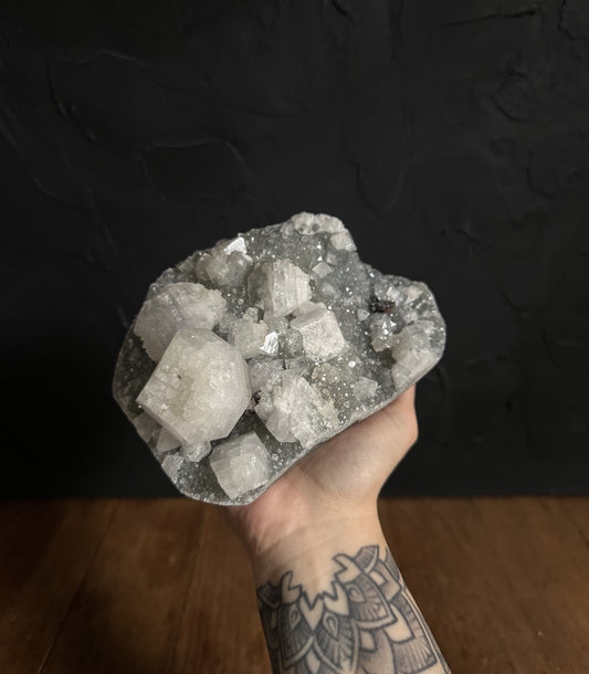 Apophyllite with Chalcedony Cluster. Sold by The Stone Maidens. Crystal Collector, one of a kind. crystals