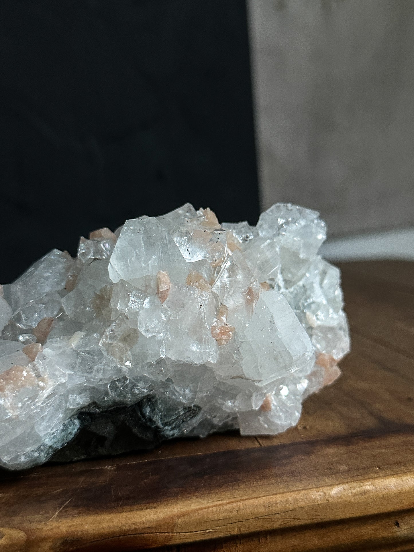 Apophyllite and Pink Stilbite