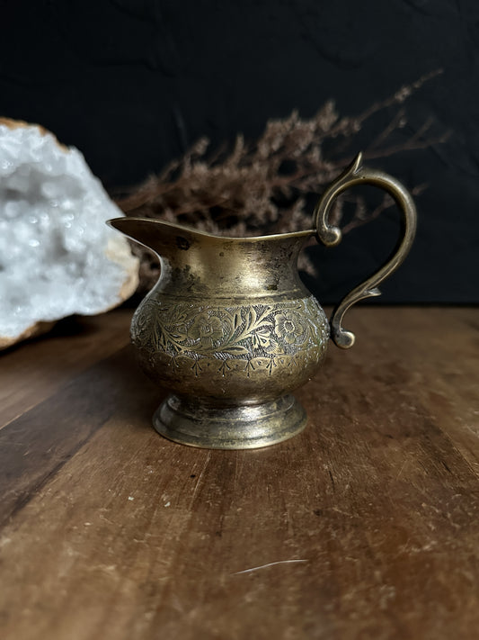 Vintage Brass Small Pitcher. A perfect tool for Rituals as a incense holder. Sold by The Stone Maidens 