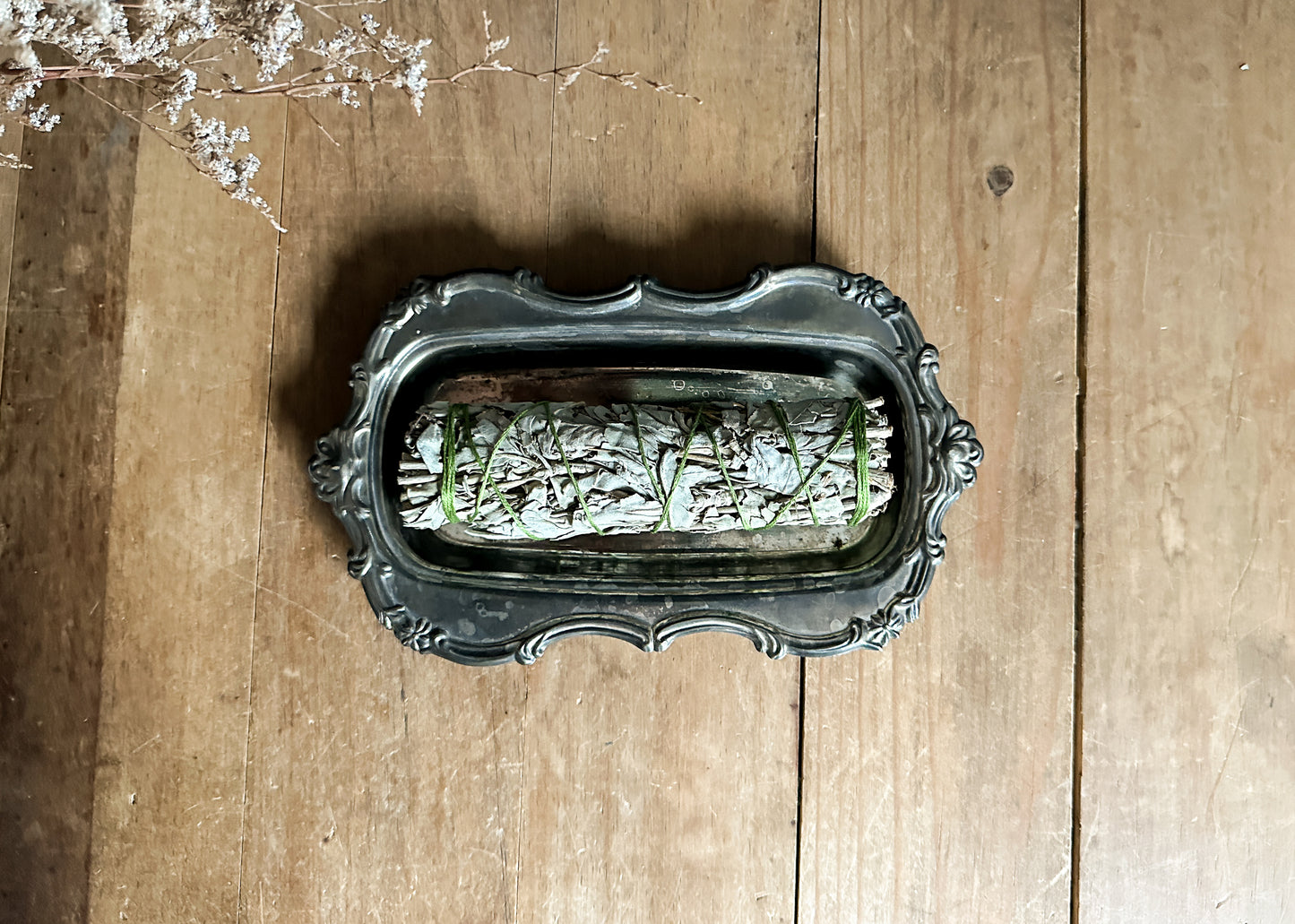 Vintage Ornate Silver Tray