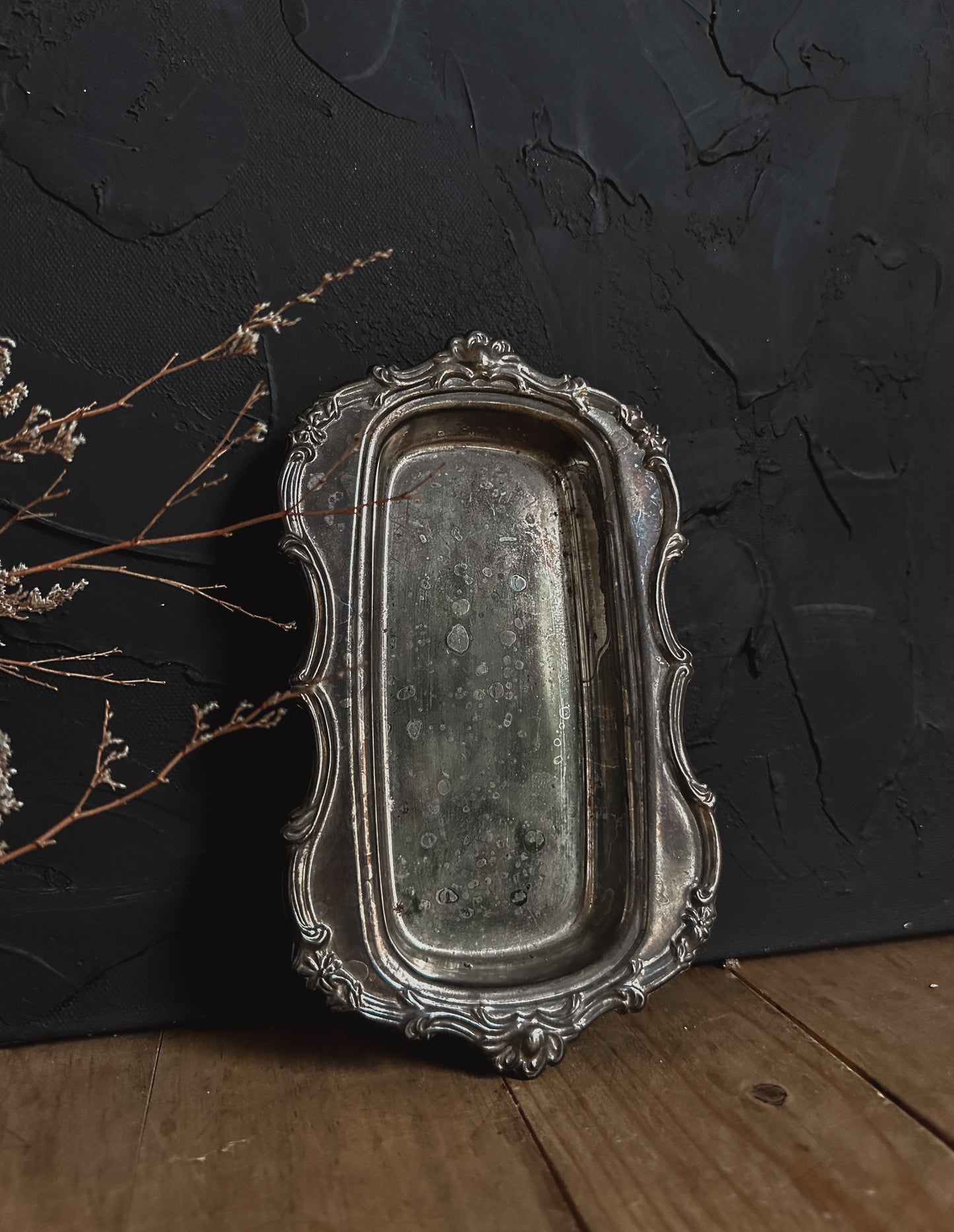Vintage Ornate Silver Tray