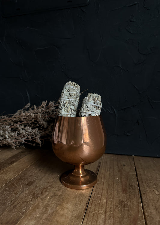 This Large Vintage Copper Goblet is a charming and versatile piece, could be a planter, incense and candle holder. 