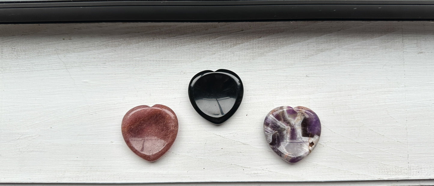 Crystal Heart Worry Stone