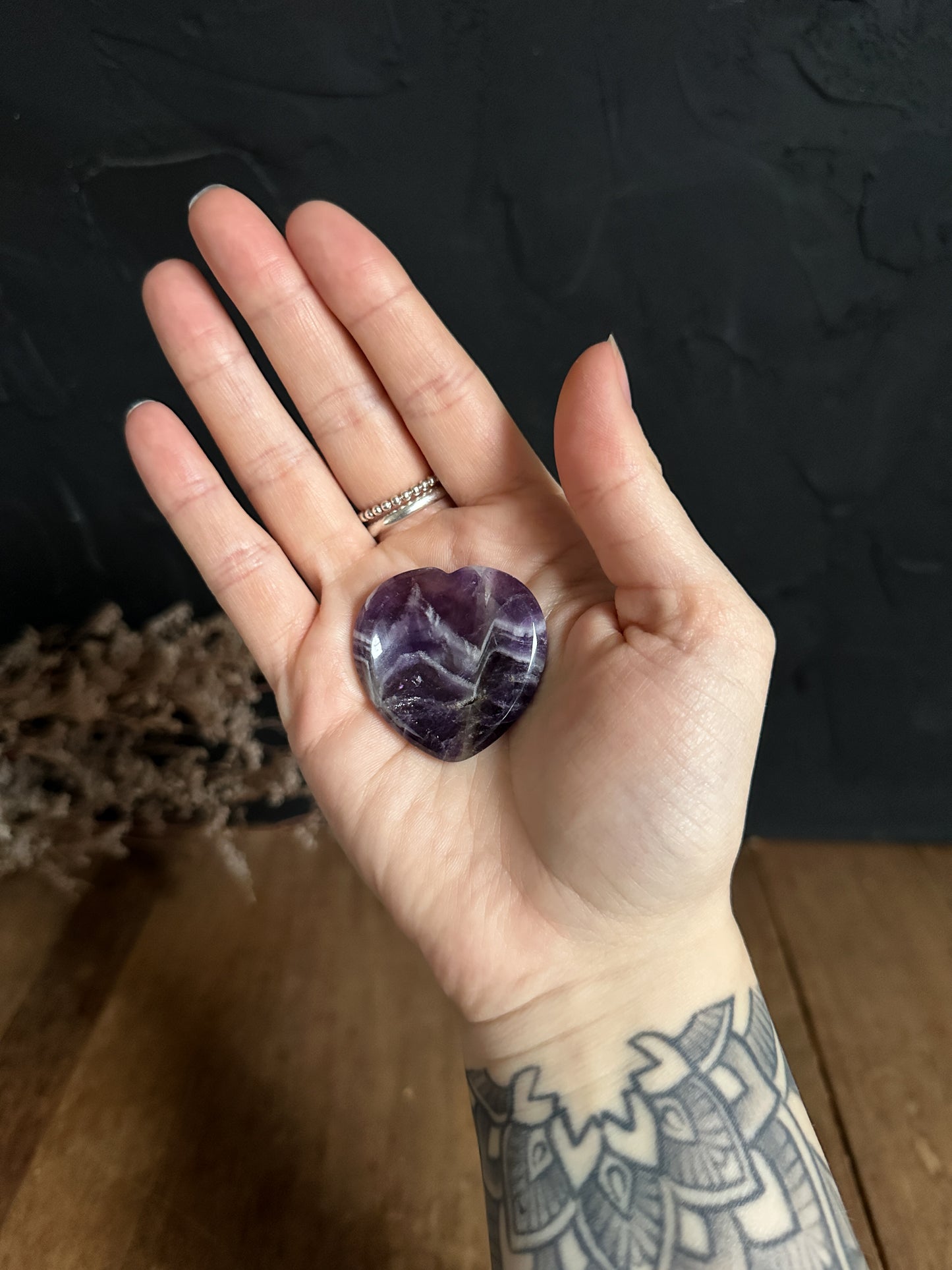 Crystal Heart Worry Stone