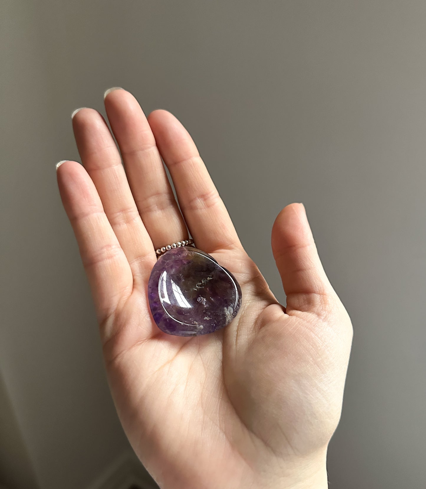 Chevron Amethyst Heart Worry Stone - Your Choice