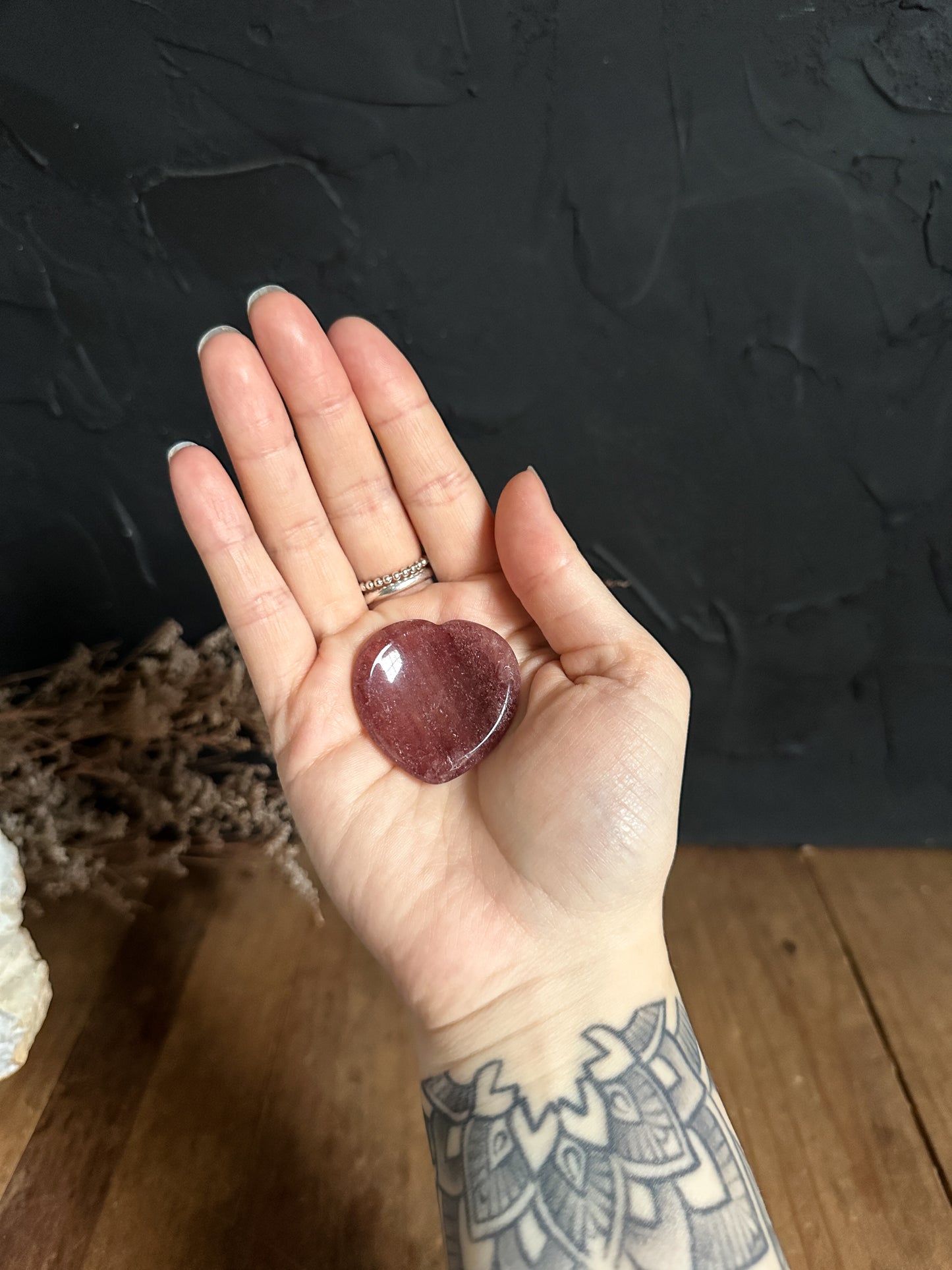 Crystal Heart Worry Stone