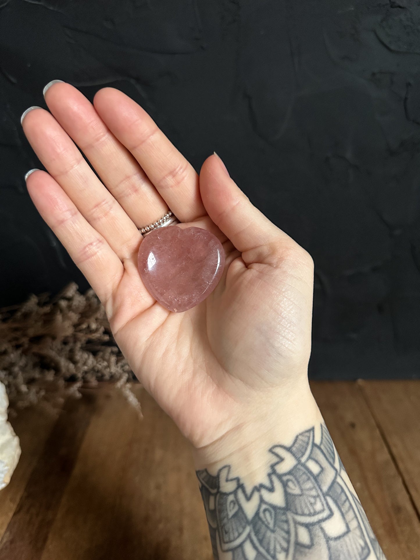 Crystal Heart Worry Stone