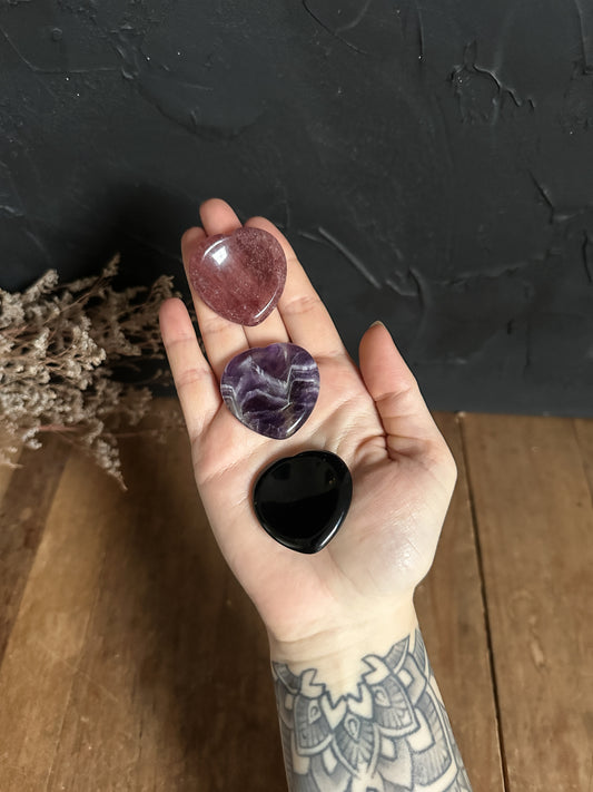 Crystal Heart Worry Stone