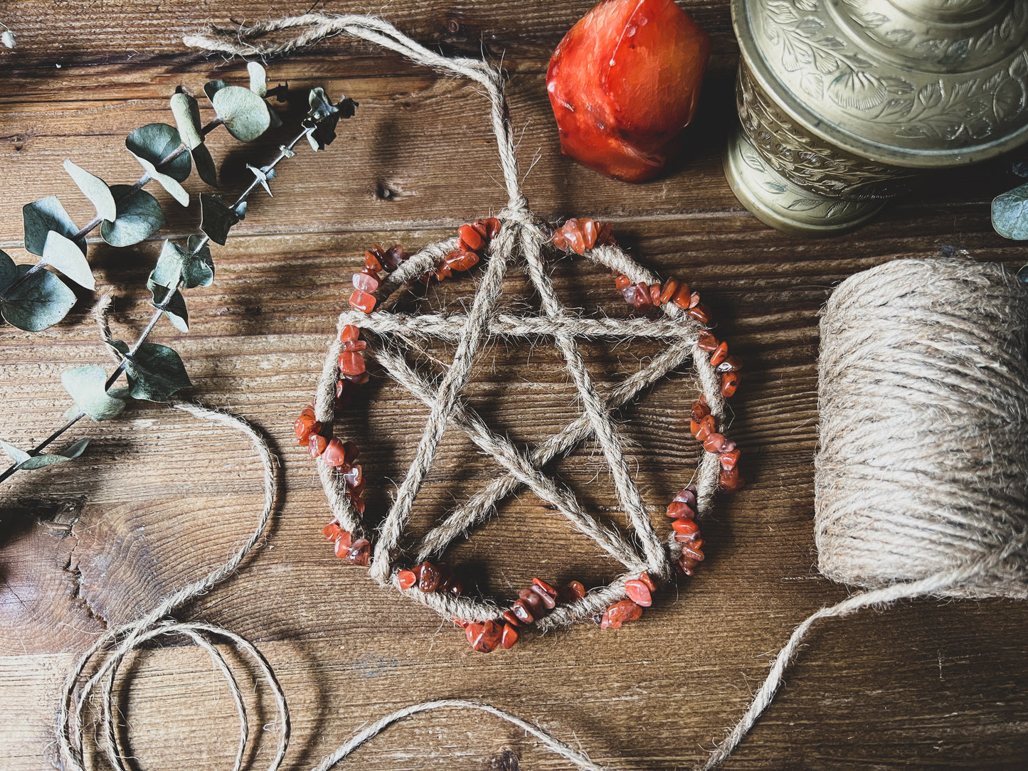 Carnelian Crystal Pentacle