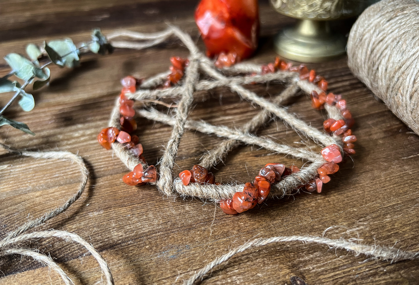 Carnelian Crystal Pentacle