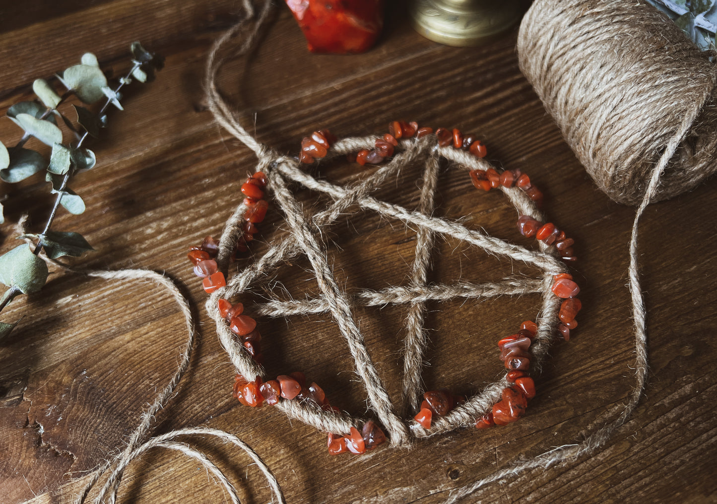 Carnelian Crystal Pentacle