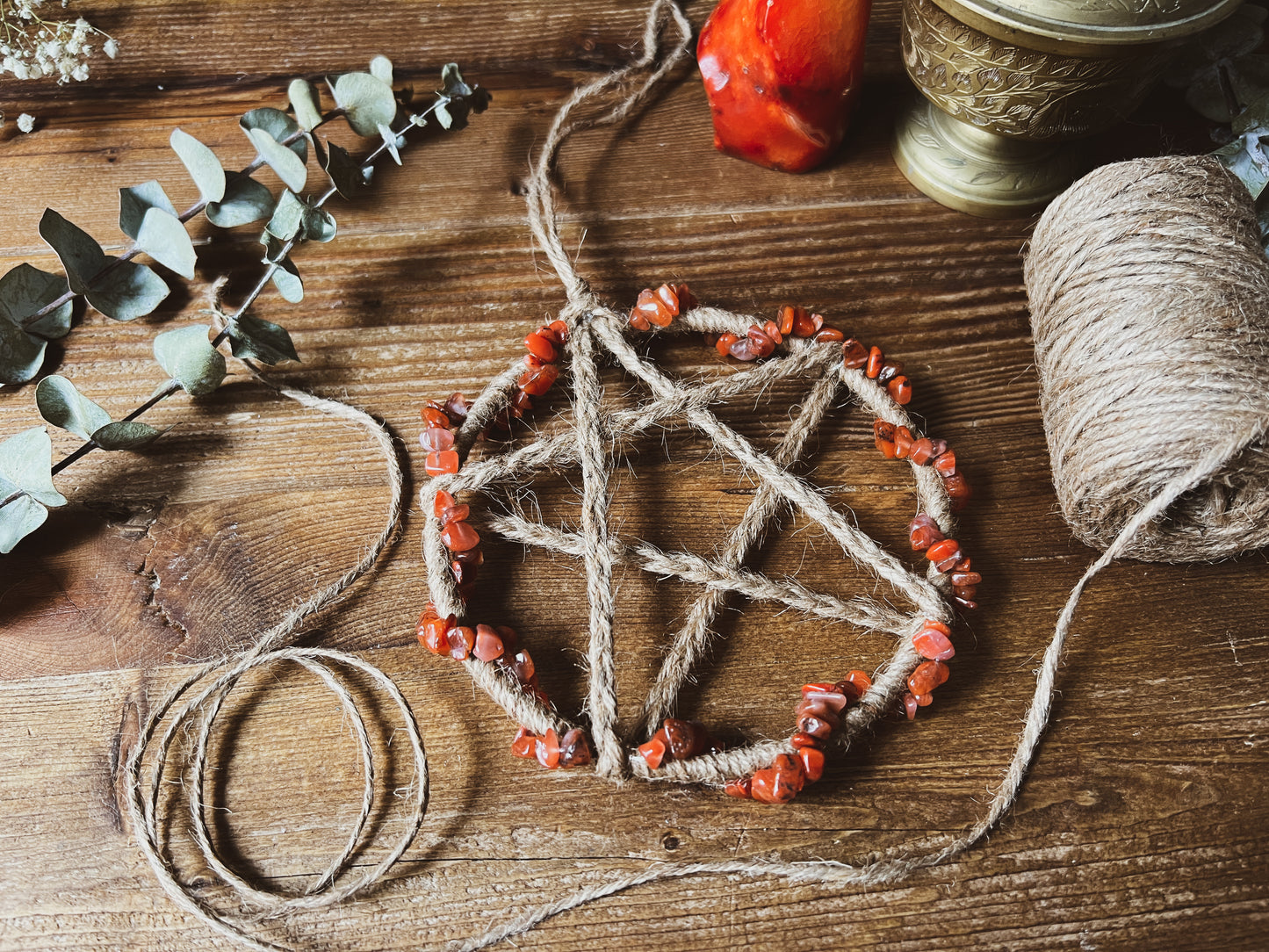 Carnelian Crystal Pentacle