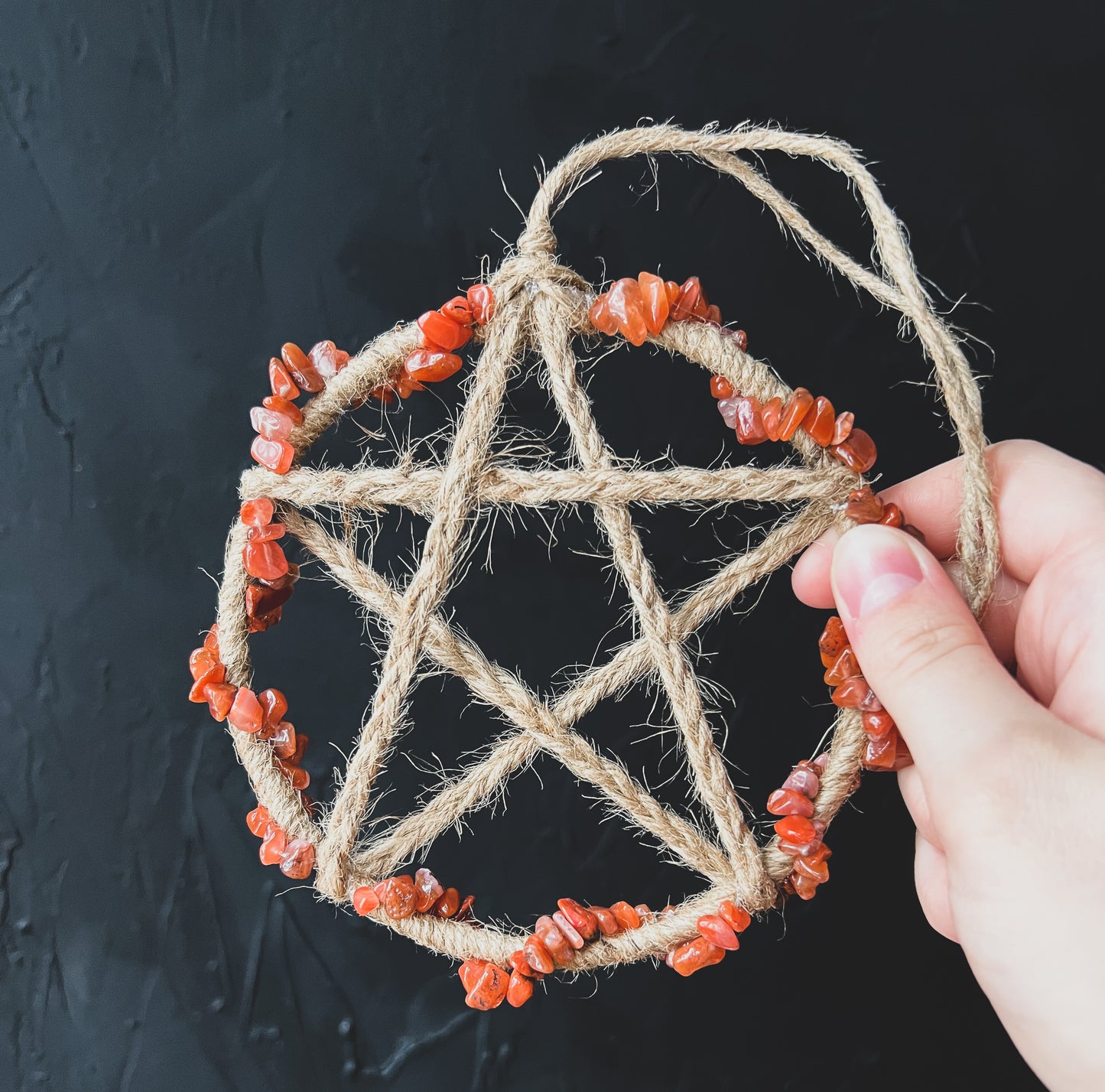 Carnelian Crystal Pentacle