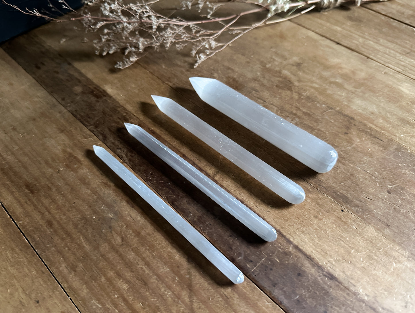 Selenite Crystal Wands XS - XLG