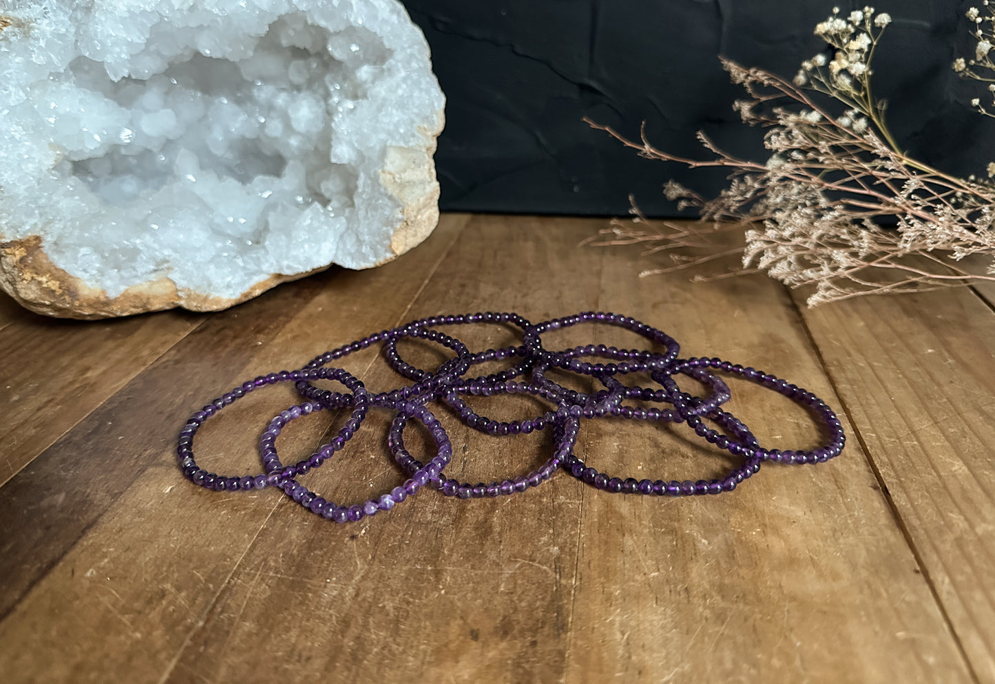 4mm Amethyst Bracelet