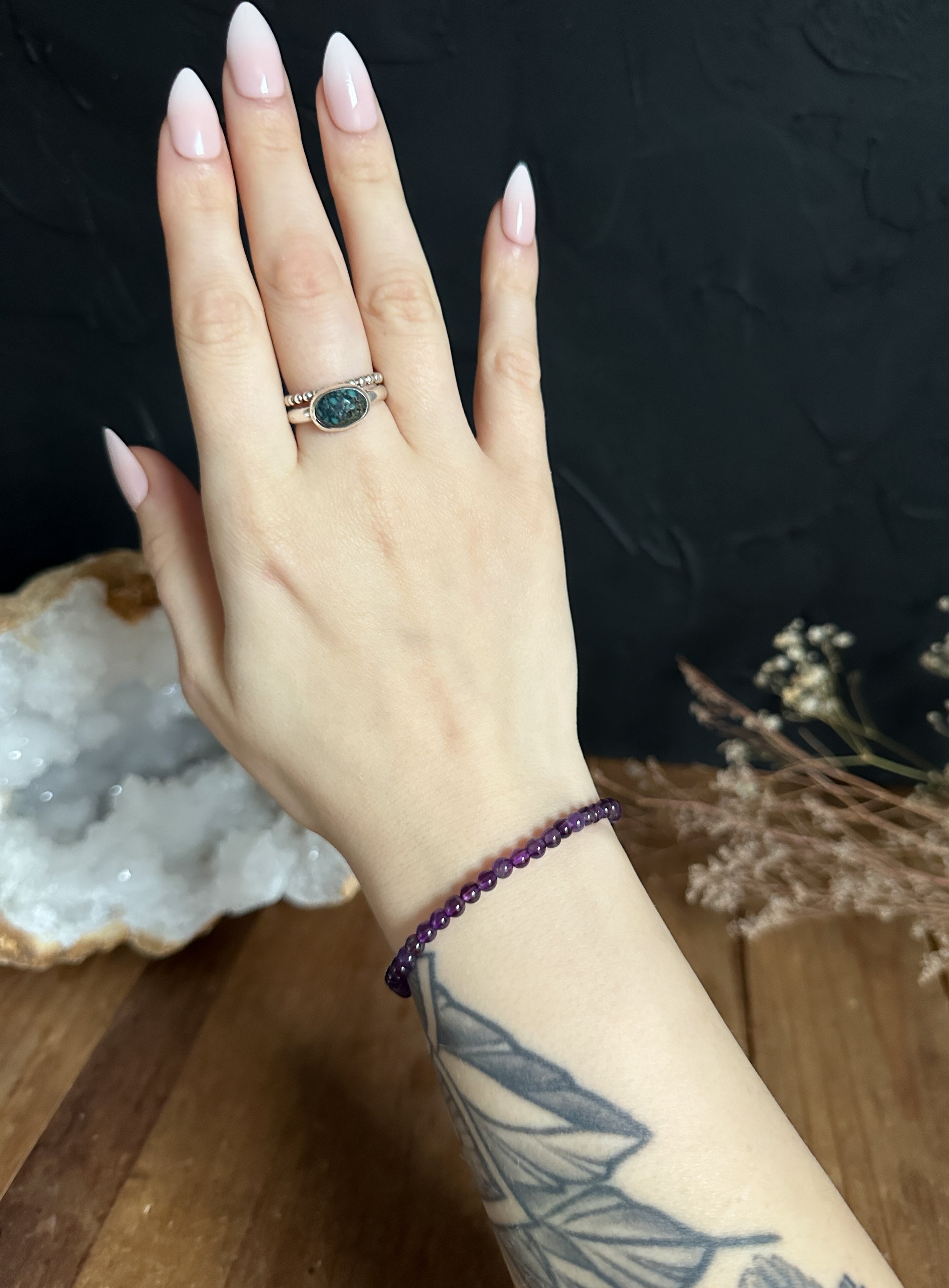 4mm Amethyst Bracelet, sold at The Stone Maidens.