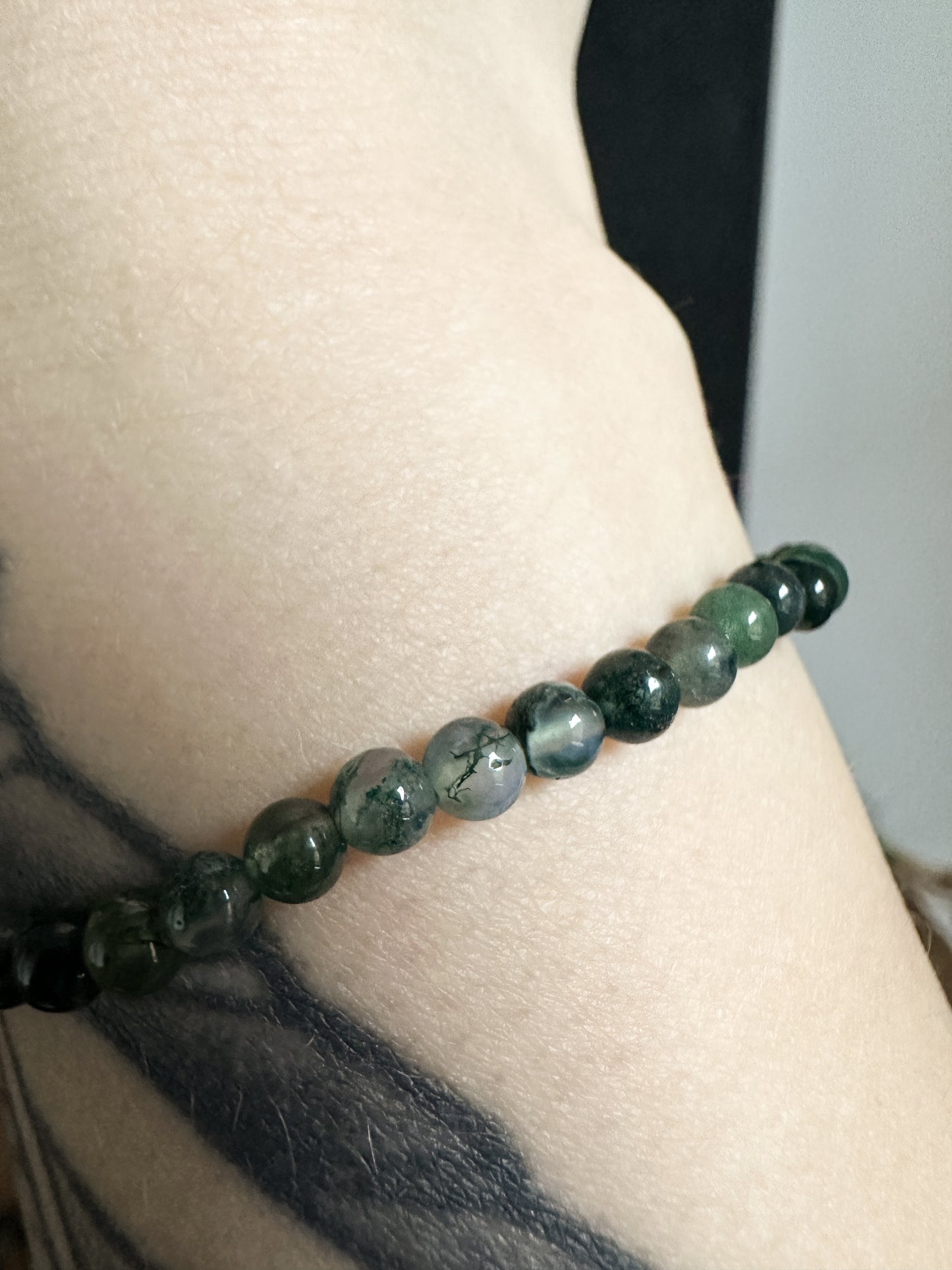 4mm Moss Agate Bracelet