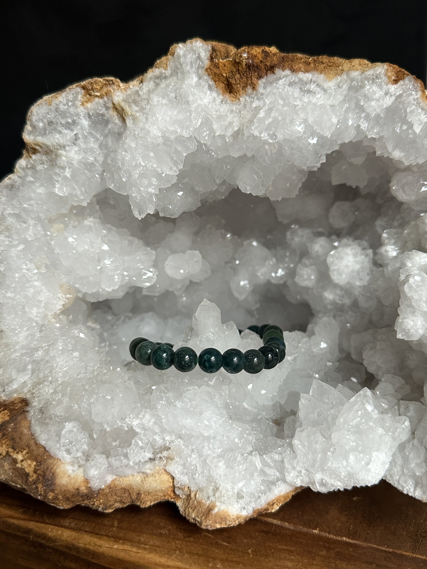 8mm Moss Agate Bracelet