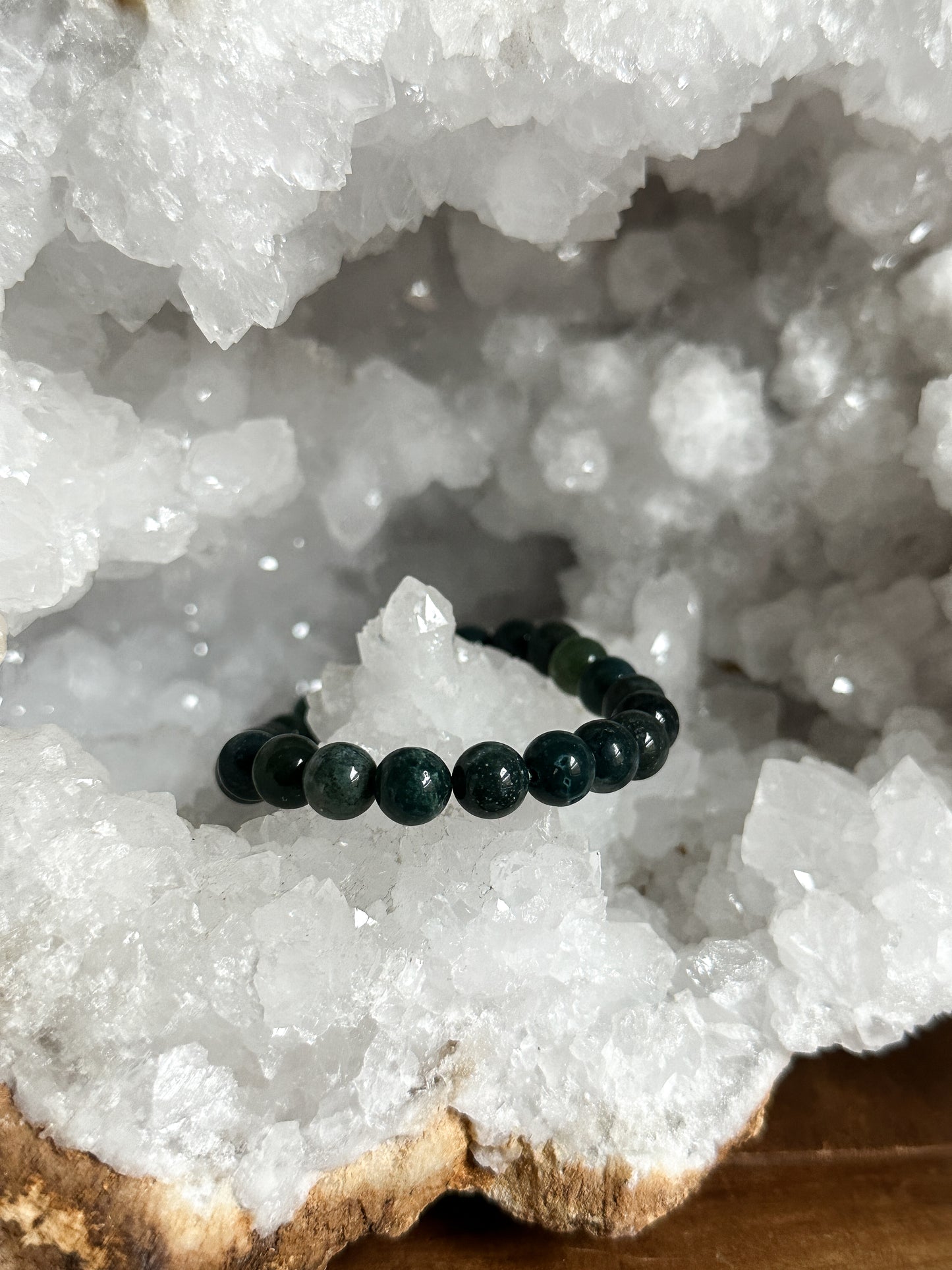 8mm Moss Agate Bracelet