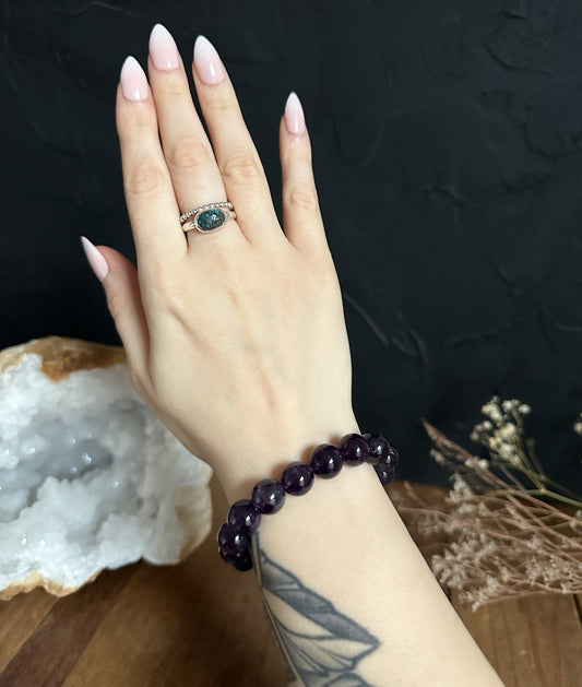 The Stone Maidens photograph of a 12mm Amethyst Bracelet.