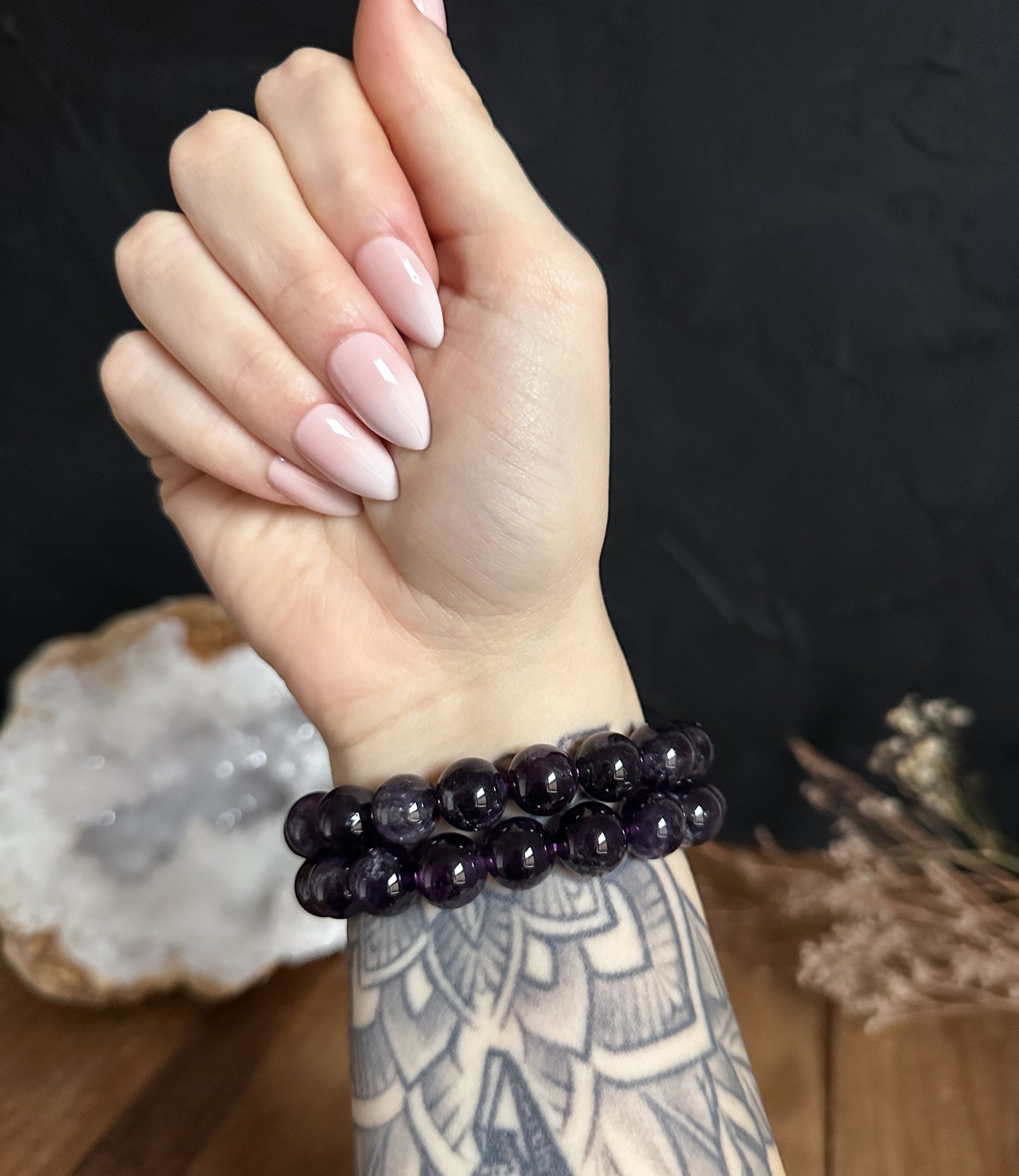 12mm Amethyst Bracelet