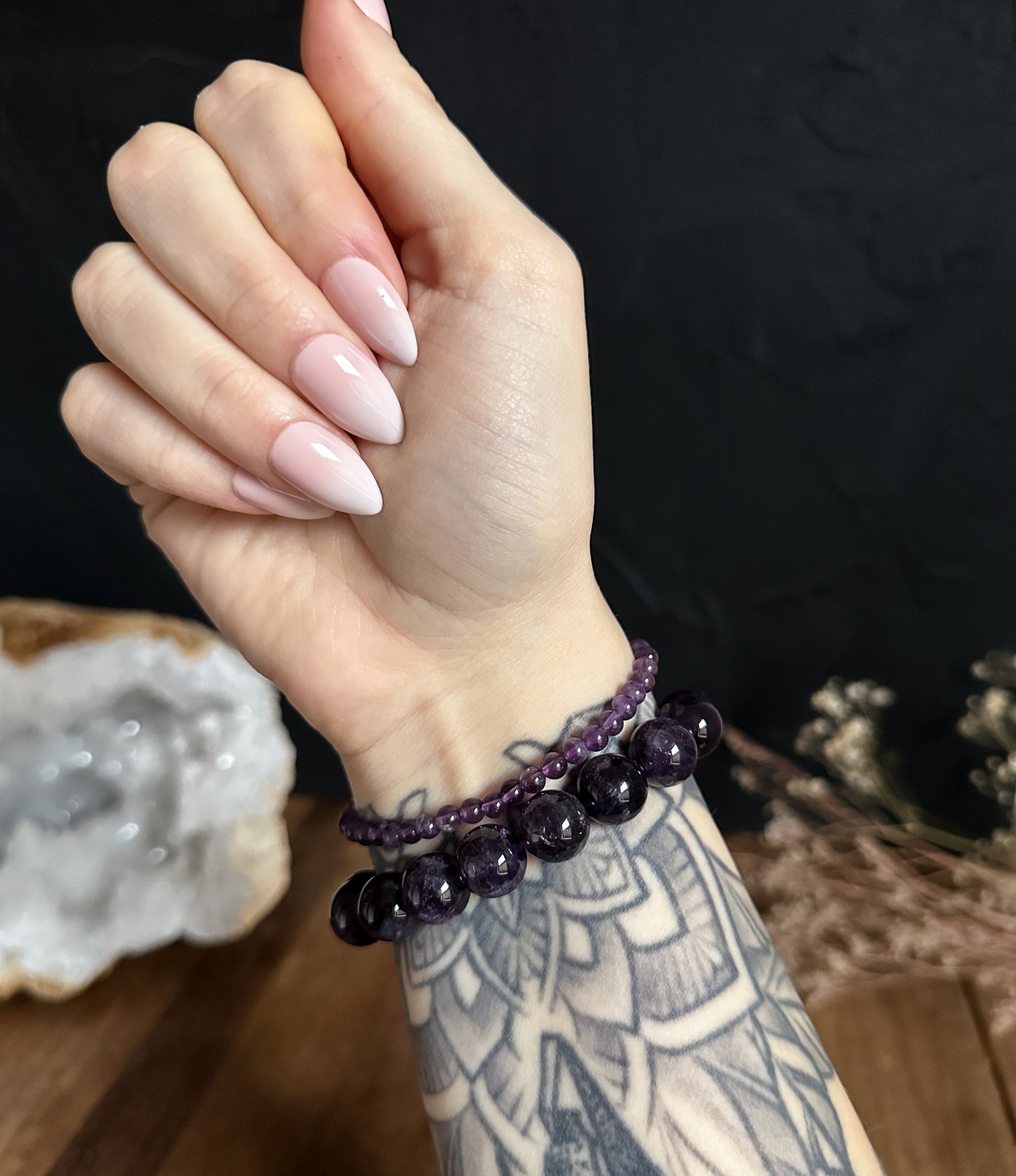 12mm Amethyst Bracelet