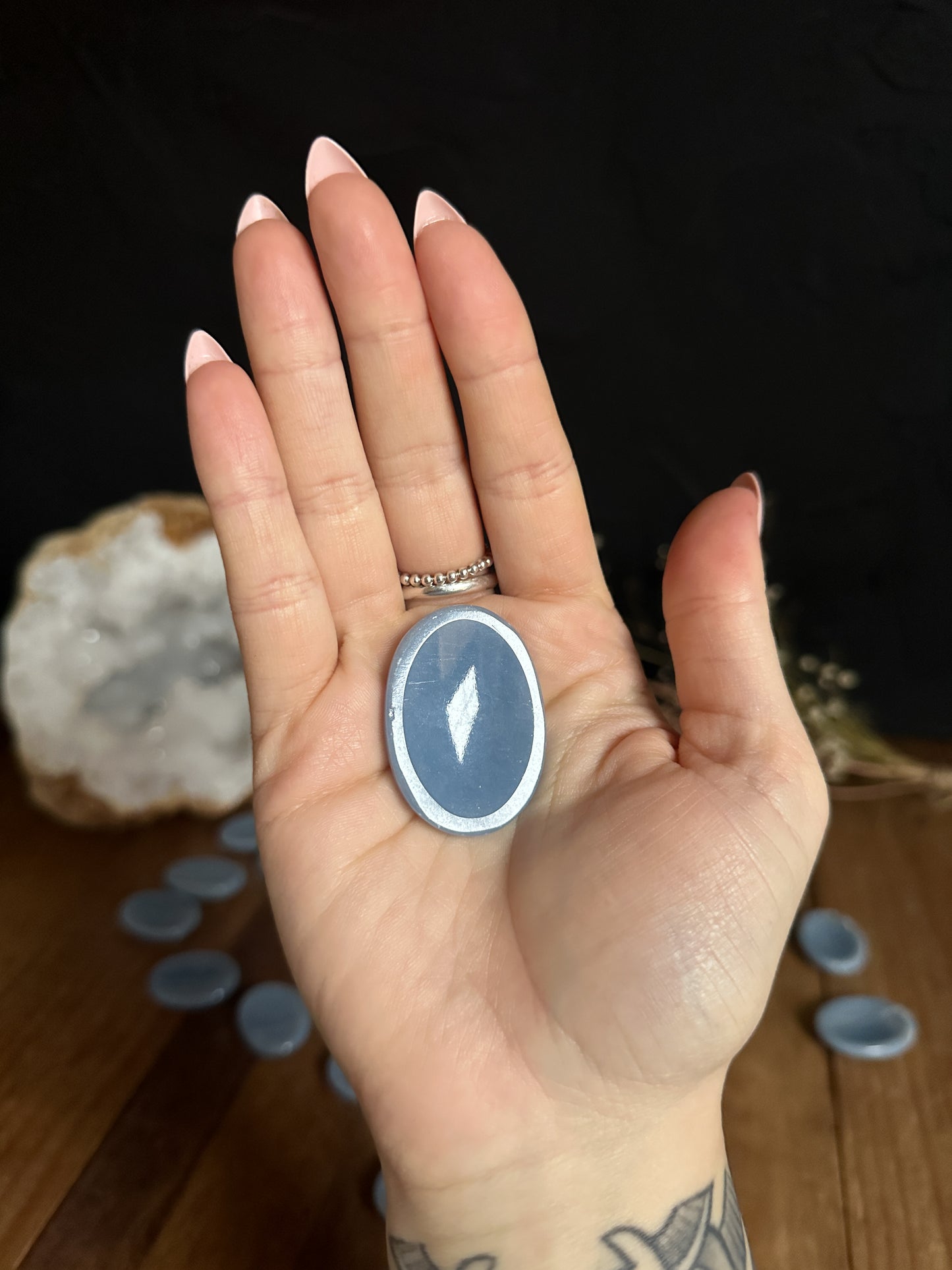 Angelite Worry Stone