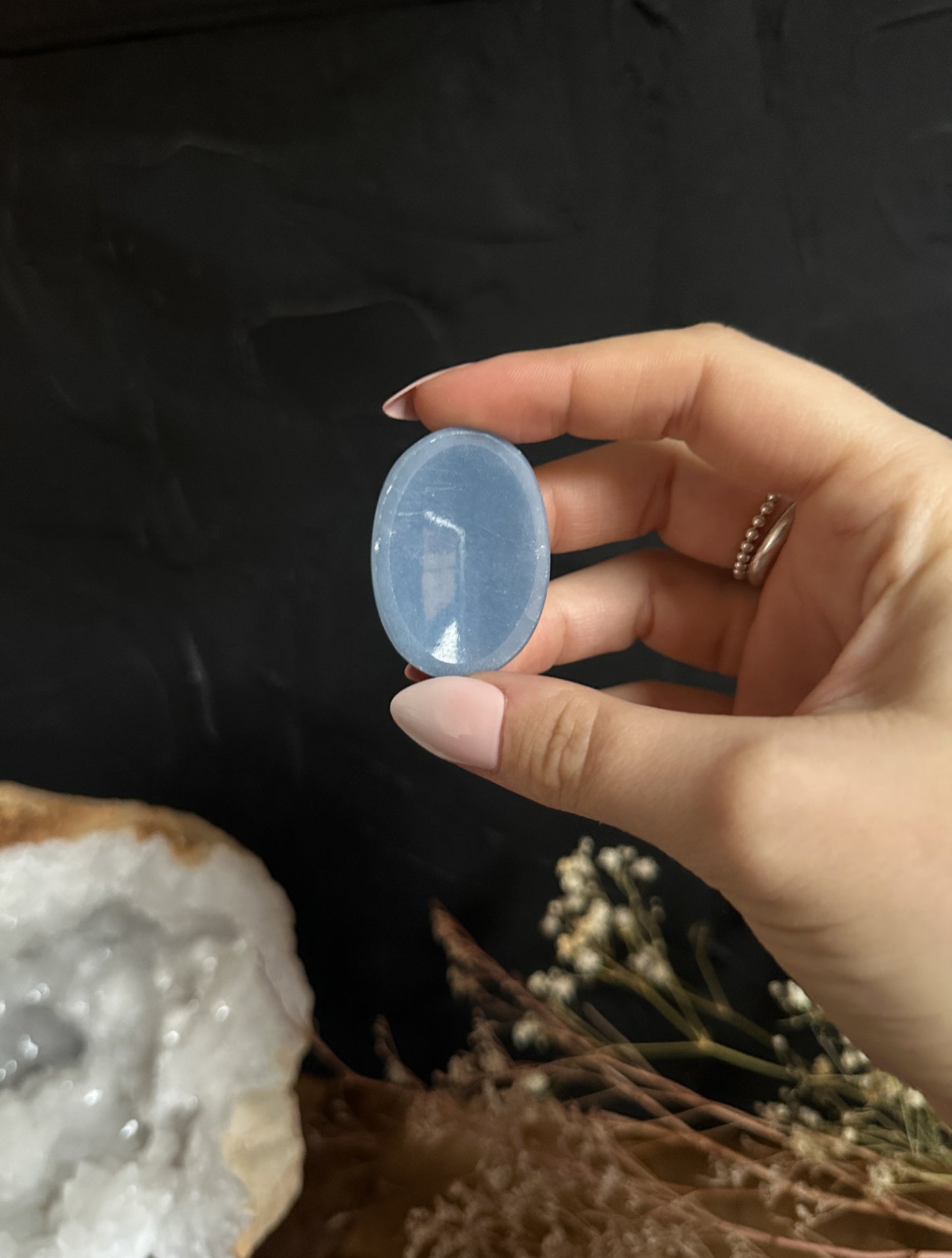 Angelite Worry Stone