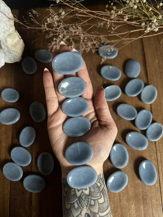 Angelite Worry Stone
