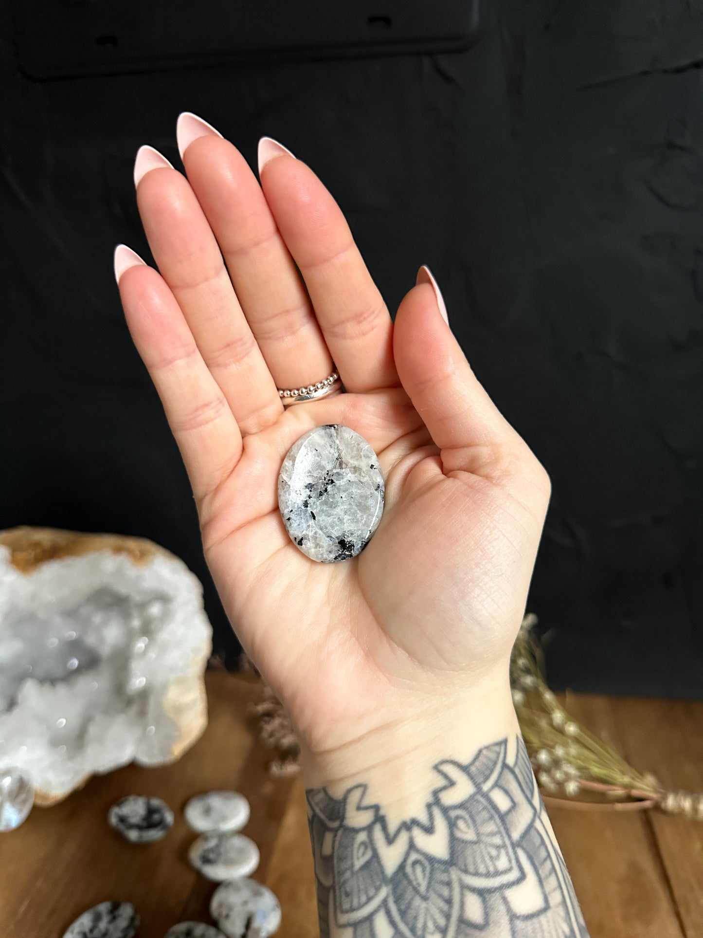 Rainbow Moonstone Worry Stones